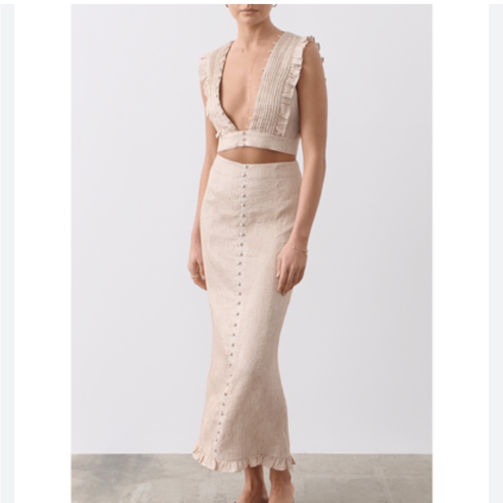 Joslin Studio Eden Crop Top in Ginger Butter Stripe